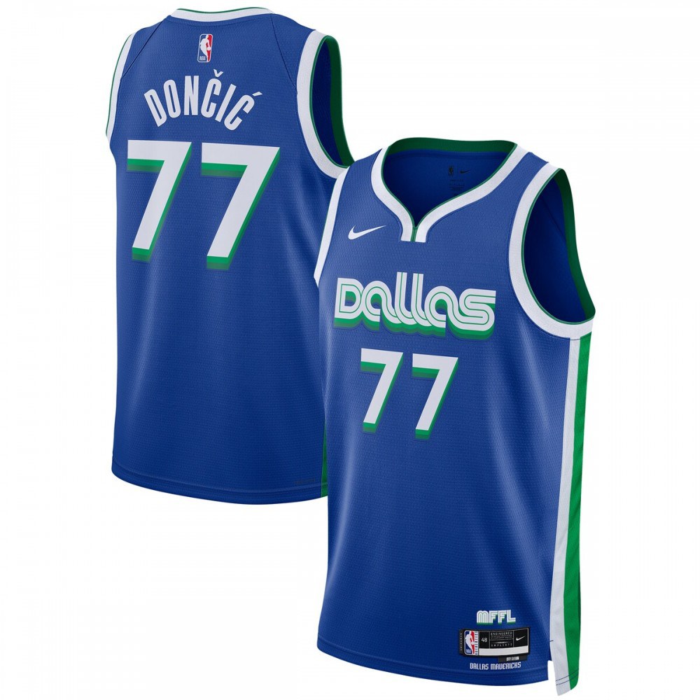 Luka Doncic Dallas Mavericks Unisex 2022/23 Swingman Jersey - City Edition - Blue-Pro Kit Vault | Brand New 26/27 Sports Jerseys
